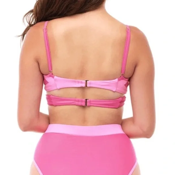 93 Play Street Sophie Butterfly Bikini Top in Poppy - Picture 2 of 5